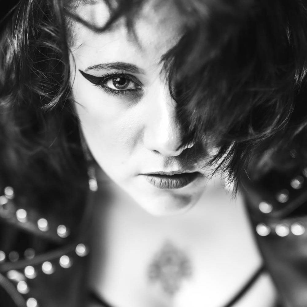 portrait regard noir et blanc